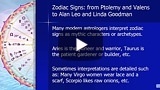 Zodiac Signs: From Ptolemy and Valens to Alan Leo and Linda Goodman